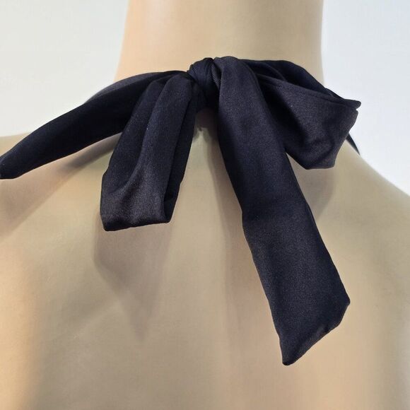 Mossimo Size Small Swim Bikini Top Push Up Black Swimsuit Bra Tie Halter - Picture 6 of 10